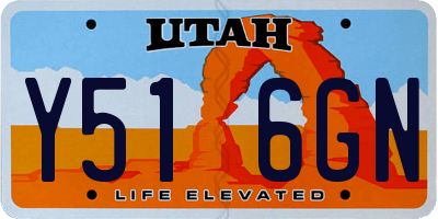 UT license plate Y516GN