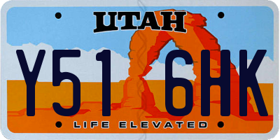 UT license plate Y516HK