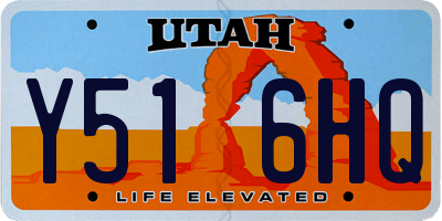 UT license plate Y516HQ