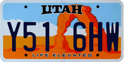 UT license plate Y516HW