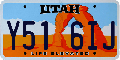 UT license plate Y516IJ