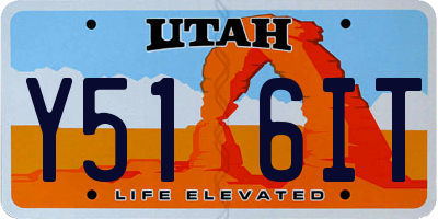 UT license plate Y516IT