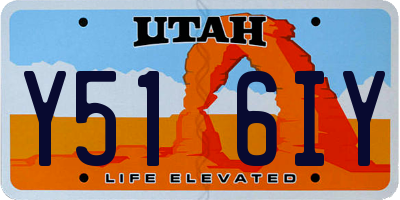 UT license plate Y516IY