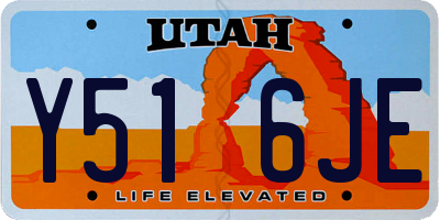 UT license plate Y516JE