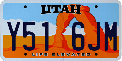 UT license plate Y516JM