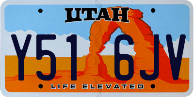 UT license plate Y516JV