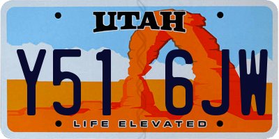 UT license plate Y516JW