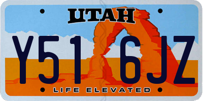 UT license plate Y516JZ