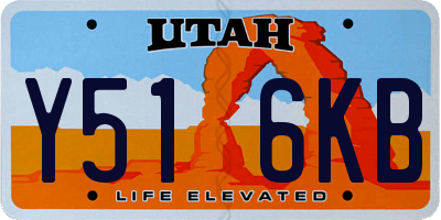 UT license plate Y516KB
