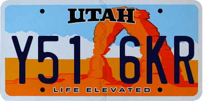 UT license plate Y516KR