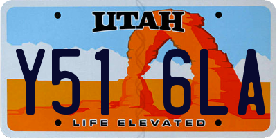 UT license plate Y516LA