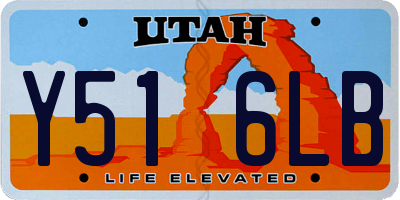 UT license plate Y516LB