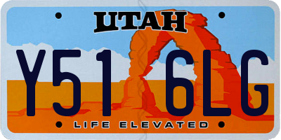 UT license plate Y516LG