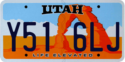 UT license plate Y516LJ