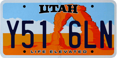 UT license plate Y516LN