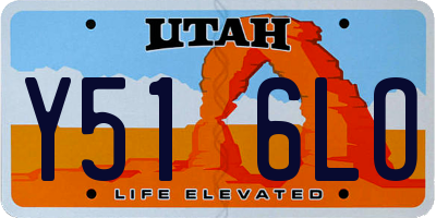 UT license plate Y516LO