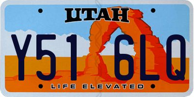 UT license plate Y516LQ