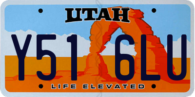 UT license plate Y516LU