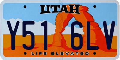 UT license plate Y516LV