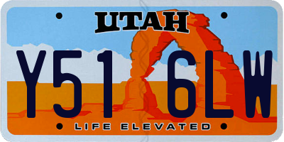 UT license plate Y516LW