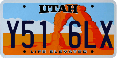 UT license plate Y516LX