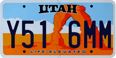UT license plate Y516MM