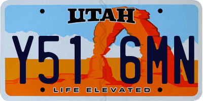 UT license plate Y516MN