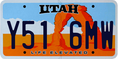 UT license plate Y516MW