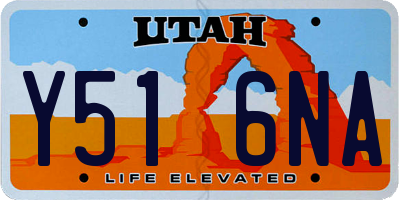 UT license plate Y516NA