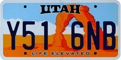 UT license plate Y516NB