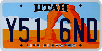 UT license plate Y516ND