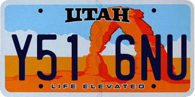 UT license plate Y516NU