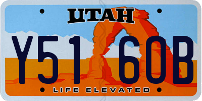 UT license plate Y516OB