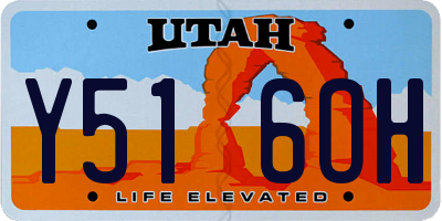UT license plate Y516OH