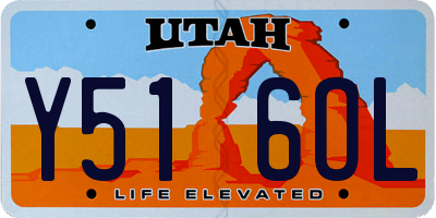 UT license plate Y516OL
