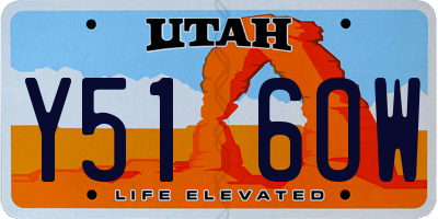 UT license plate Y516OW