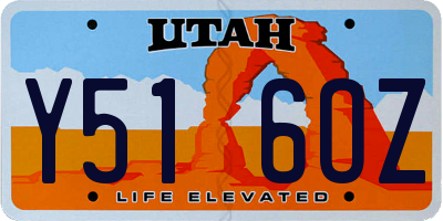 UT license plate Y516OZ