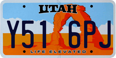 UT license plate Y516PJ
