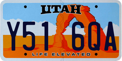 UT license plate Y516QA