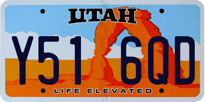 UT license plate Y516QD
