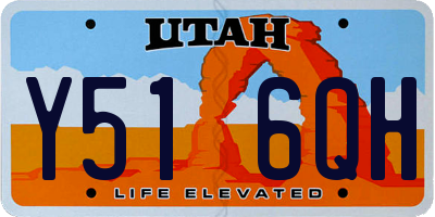 UT license plate Y516QH