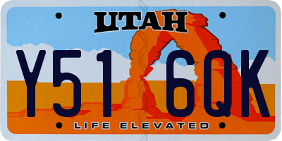 UT license plate Y516QK