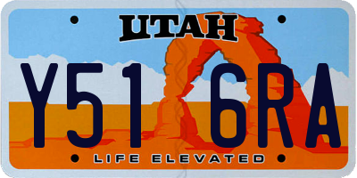 UT license plate Y516RA