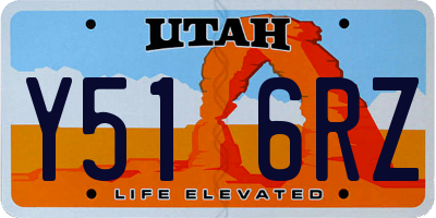UT license plate Y516RZ