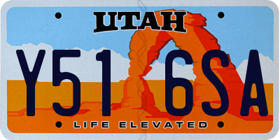 UT license plate Y516SA