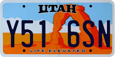UT license plate Y516SN