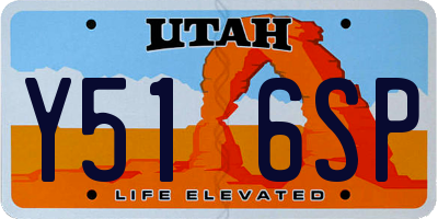UT license plate Y516SP