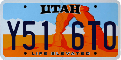 UT license plate Y516TO