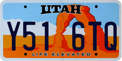 UT license plate Y516TQ