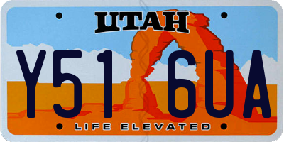UT license plate Y516UA